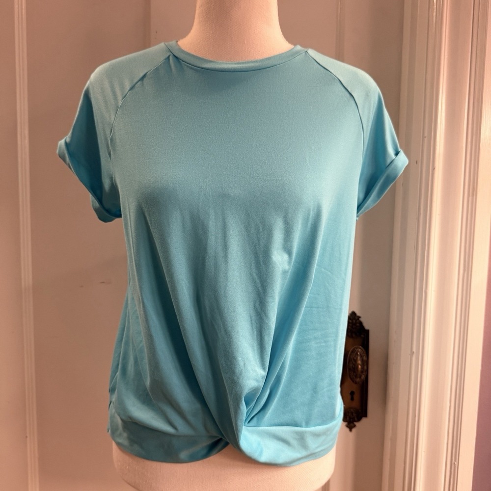 Gerry Girls Blue Twist Top‎ Athletic Top Size L 14/16 EUC